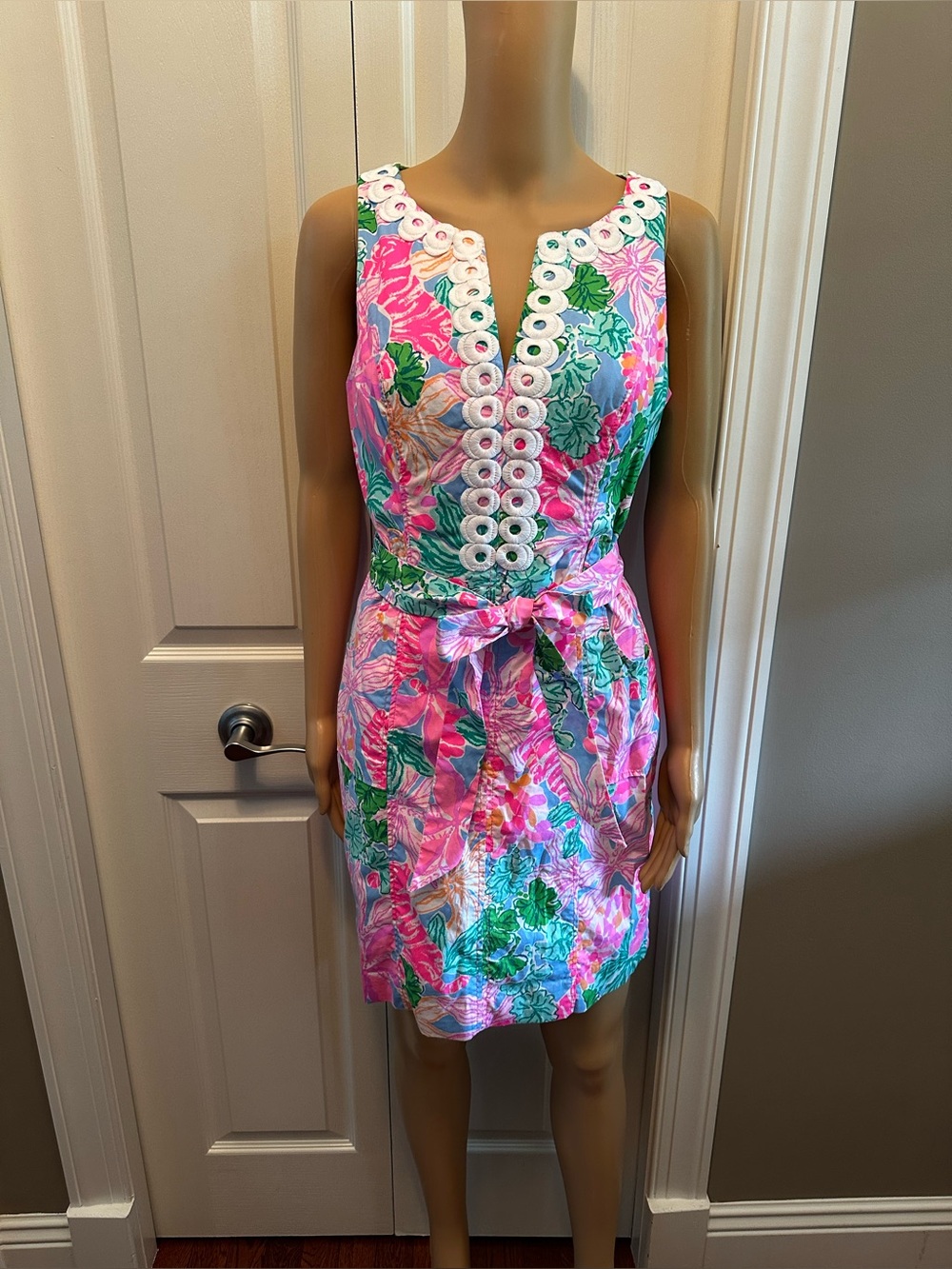 Lilly Pulitzer Gulianna Stretch Cotton Shift Dress in Multi Tigers Lair